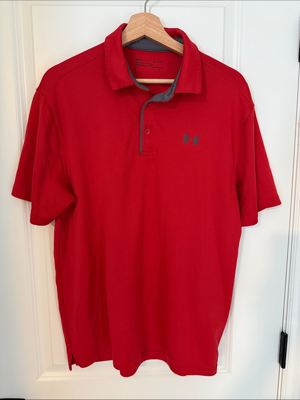 Under Armour Men's Red Performance Polo with Contrast Trim
